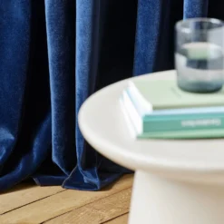 Rideau à Oeillets Noirs DARIO Bleu Nuit Et Bourdon Noir -Décoration & meubles pour la maison rideau a oeillets noirs DARIO 008421 B20G 2