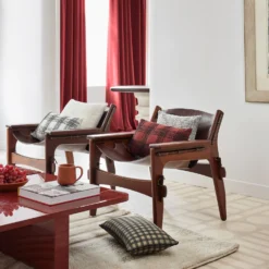 Rideau à Oeillets Noirs DARIO Rouge Opéra Et Bourdon Noir -Décoration & meubles pour la maison rideau a oeillets noirs DARIO 008421 R18G 1