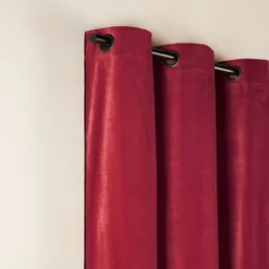 Rideau à Oeillets Noirs DARIO Rouge Opéra Et Bourdon Noir -Décoration & meubles pour la maison rideau a oeillets noirs DARIO 008421 R18G 5