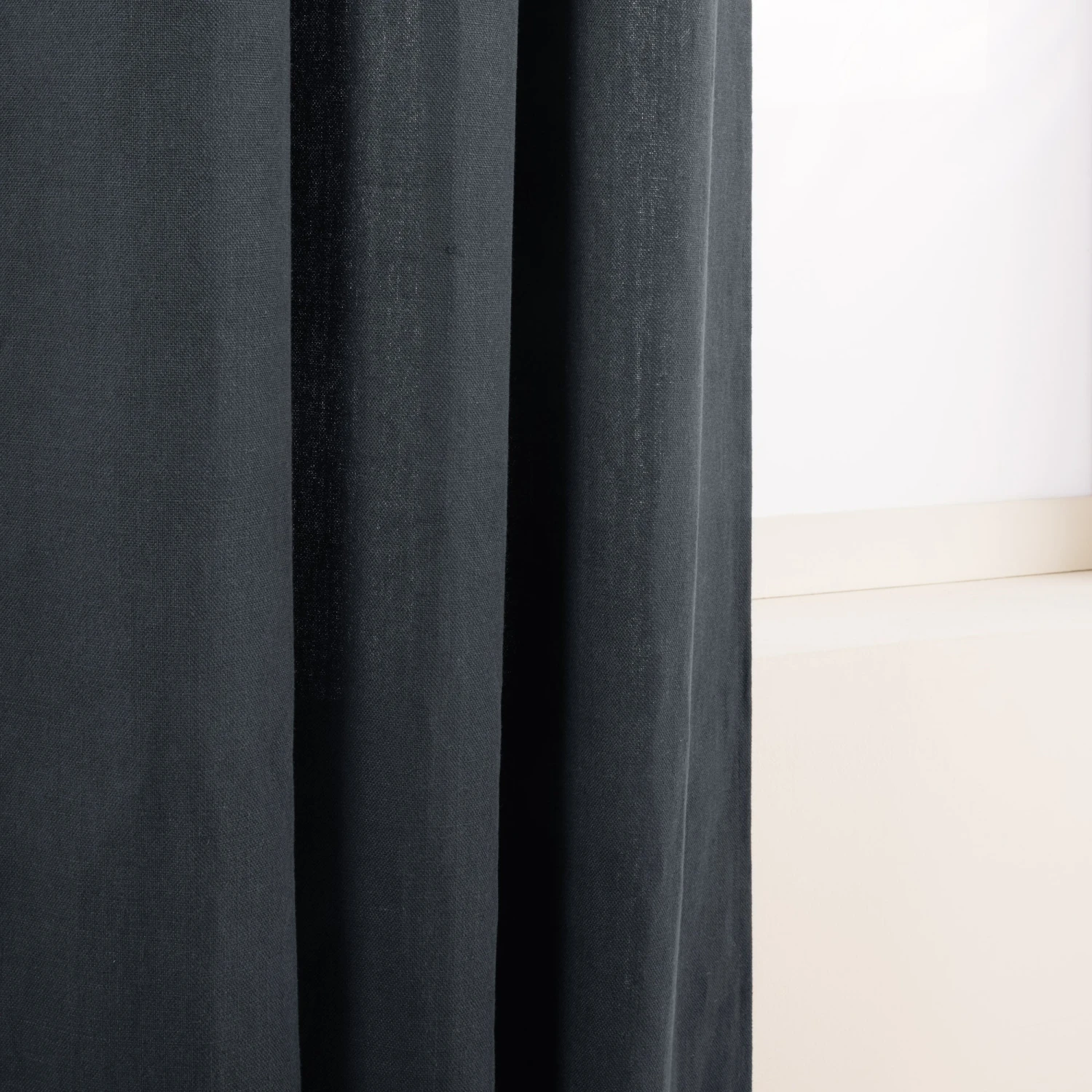 Rideau à Oeillets Argentés AUBIN Gris Foncé 6 Rideau à Oeillets Argentés AUBIN Gris Foncé – Image 6