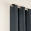 Rideau à Oeillets Argentés AUBIN Gris Foncé