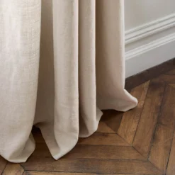 Rideau à Oeillets Argentés AUBIN Sable 11 Rideau à Oeillets Argentés AUBIN Sable -Décoration & meubles pour la maison rideau a oeillets AUBIN 005259 N3 1