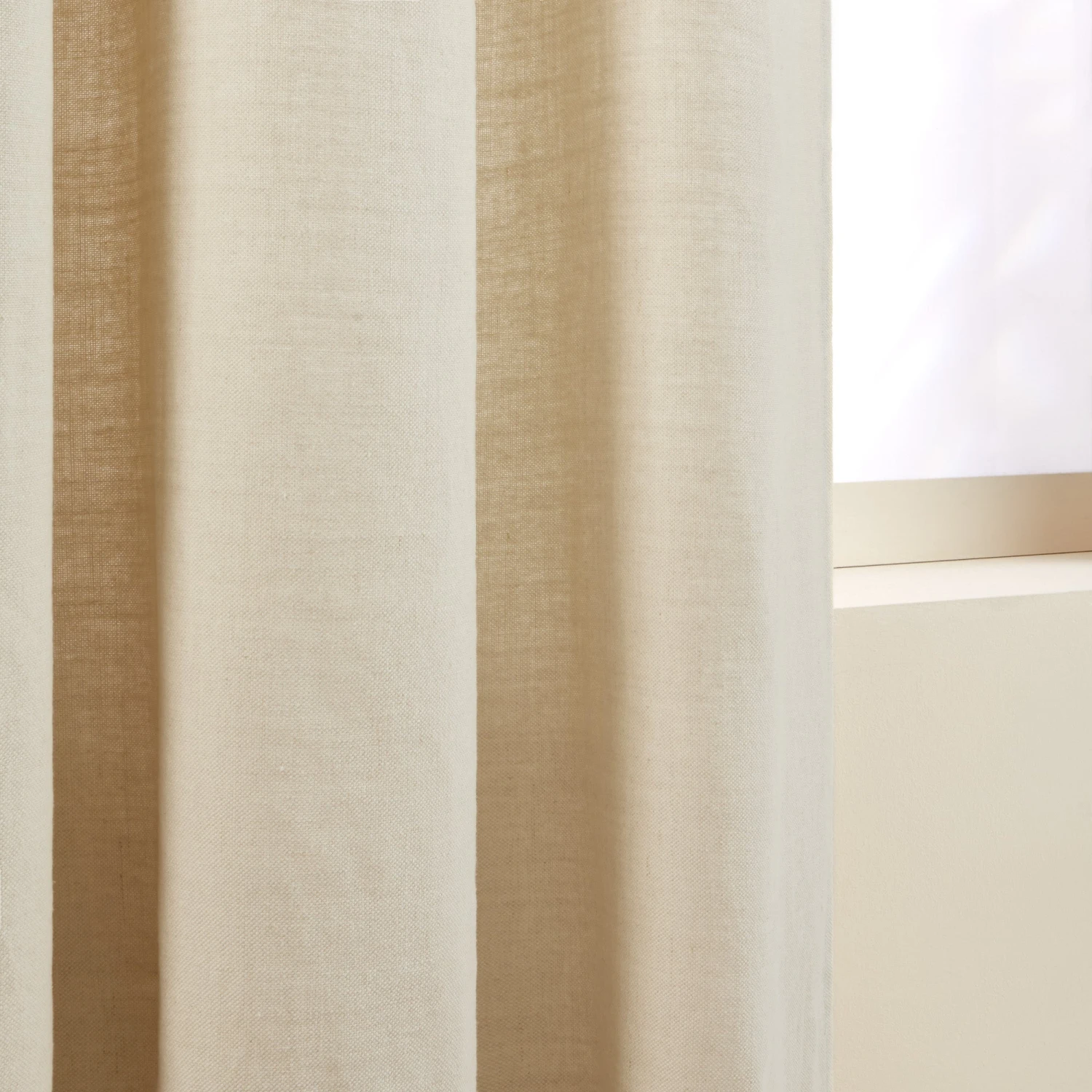 Rideau à Oeillets Argentés AUBIN Sable 8 Rideau à Oeillets Argentés AUBIN Sable – Image 8