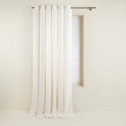 Rideau à Oeillets Argentés AUBIN Blanc Naturel -Décoration & meubles pour la maison rideau a oeillets AUBIN 005259 W 4