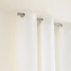 Rideau à Oeillets Argentés AUBIN Blanc Naturel