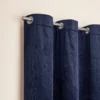 Rideau à Oeillets Argentés BAZYL Bleu Noir
