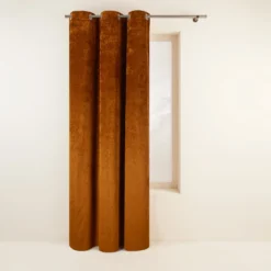 Rideau à Oeillets Argentés BAZYL Caramel -Décoration & meubles pour la maison rideau a oeillets BAZYL 008277 M 4