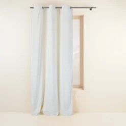 Rideau à Oeillets Argentés BAZYL Ivoire -Décoration & meubles pour la maison rideau a oeillets BAZYL 008277 N1 4