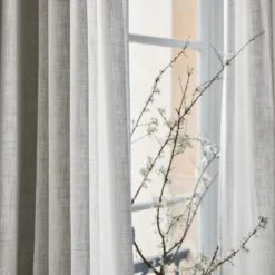 Rideau à Oeillets Argentés BELLAVISTA Blanc -Décoration & meubles pour la maison rideau a oeillets BELLAVISTA 006870 W 2