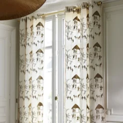 Rideau à Oeillets Argentés KANOUR Naturel Et Beige 7 Rideau à Oeillets Argentés KANOUR Naturel Et Beige -Décoration & meubles pour la maison rideau a oeillets KANOUR 008151 N2 1