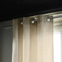 Rideau à Oeillets Argentés LEONARD Beige Doux -Décoration & meubles pour la maison rideau a oeillets LEONARD 008085 N2 2