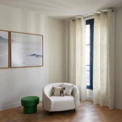 Rideau à Oeillets Argentés MERYBELLE Ivoire -Décoration & meubles pour la maison rideau a oeillets MERYBELLE 008992 N1 4