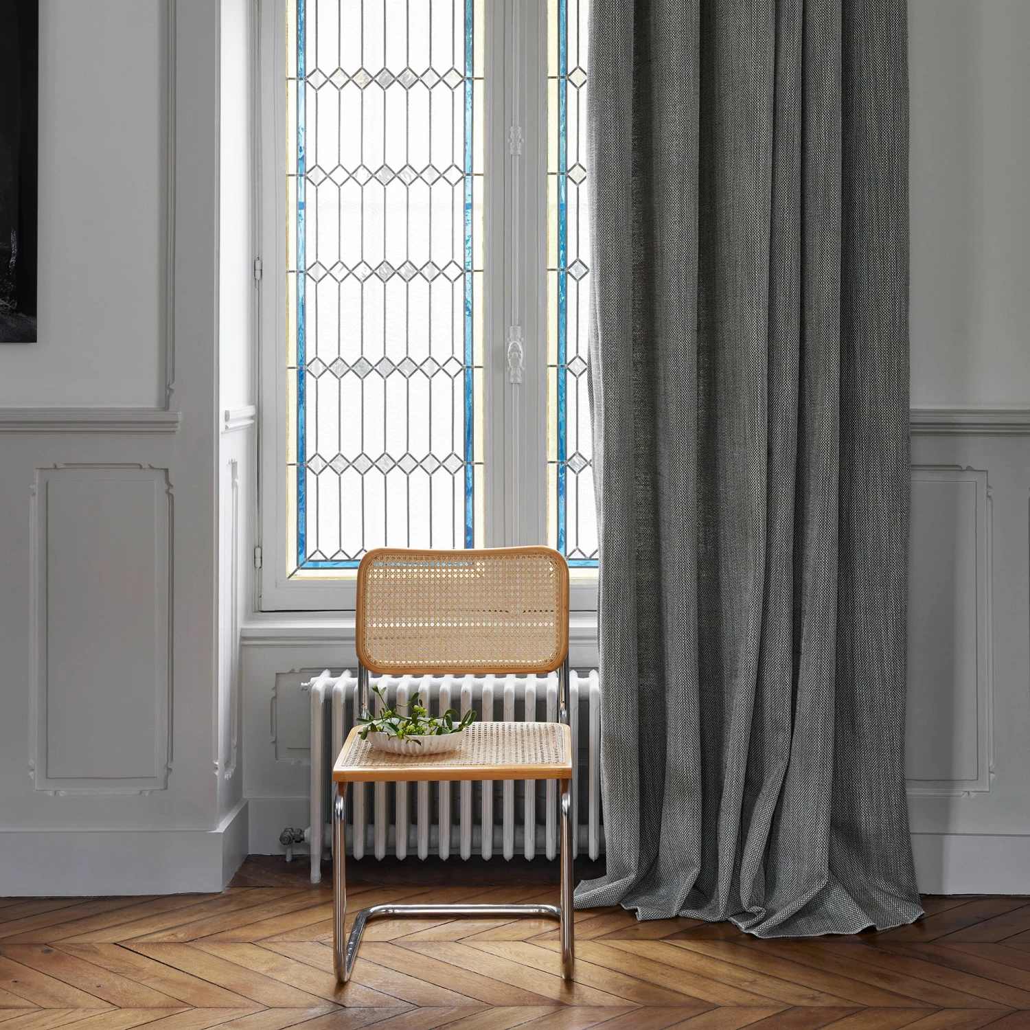 Rideau à Oeillets Argentés NATALI Céladon Chiné 3 Rideau à Oeillets Argentés NATALI Céladon Chiné – Image 3