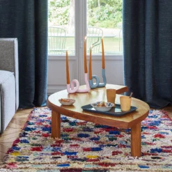 Rideau à Oeillets Argentés ORSSO Pétrole Chiné -Décoration & meubles pour la maison rideau a oeillets ORSSO 008214 B 10