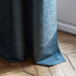 Rideau à Oeillets Argentés ORSSO Pétrole Chiné -Décoration & meubles pour la maison rideau a oeillets ORSSO 008214 B 3