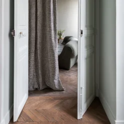 Rideau à Oeillets Noirs PIETRO Ivoire Et Noir -Décoration & meubles pour la maison rideau a oeillets PIETRO 008087 WG 1