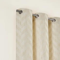 Rideau à Oeillets Argentés TOBIAS Ivoire -Décoration & meubles pour la maison rideau a oeillets TOBIAS 006748 N1 5