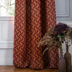 Rideau à Passants RAFFY Prune Et Orange 12 Rideau à Passants RAFFY Prune Et Orange -Décoration & meubles pour la maison rideau a passants RAFFY 009071 OR 3