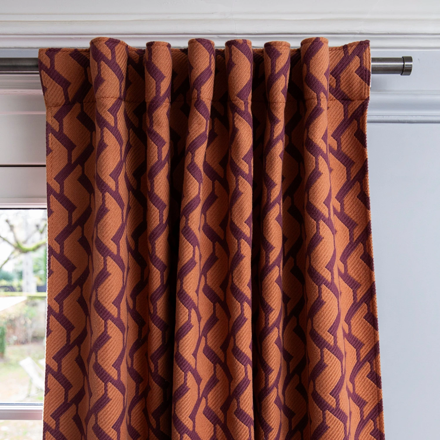 Rideau à Passants RAFFY Prune Et Orange 6 Rideau à Passants RAFFY Prune Et Orange – Image 6