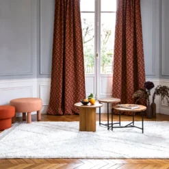 Rideau à Passants RAFFY Prune Et Orange