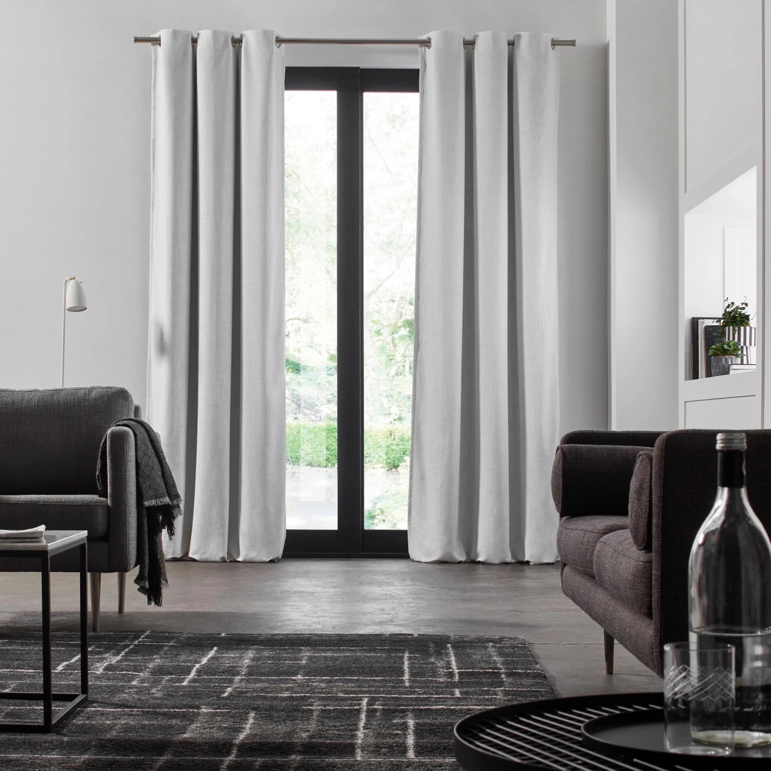 Rideau Oeillets Doublé Occultant BELLAVISTA Blanc 3 Rideau Oeillets Doublé Occultant BELLAVISTA Blanc – Image 3