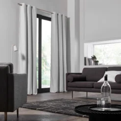 Rideau Oeillets Doublé Occultant BELLAVISTA Blanc 10 Rideau Oeillets Doublé Occultant BELLAVISTA Blanc -Décoration & meubles pour la maison rideau oeillets double occultant BELLAVISTA 006879 W 5