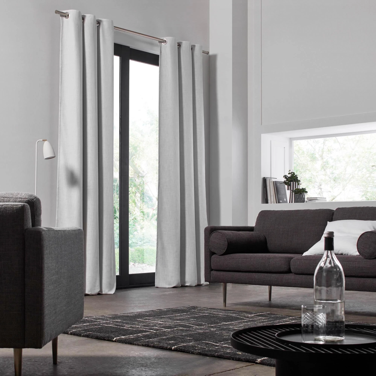 Rideau Oeillets Doublé Occultant BELLAVISTA Blanc 4 Rideau Oeillets Doublé Occultant BELLAVISTA Blanc – Image 4