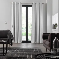 Rideau Oeillets Doublé Occultant BELLAVISTA Blanc