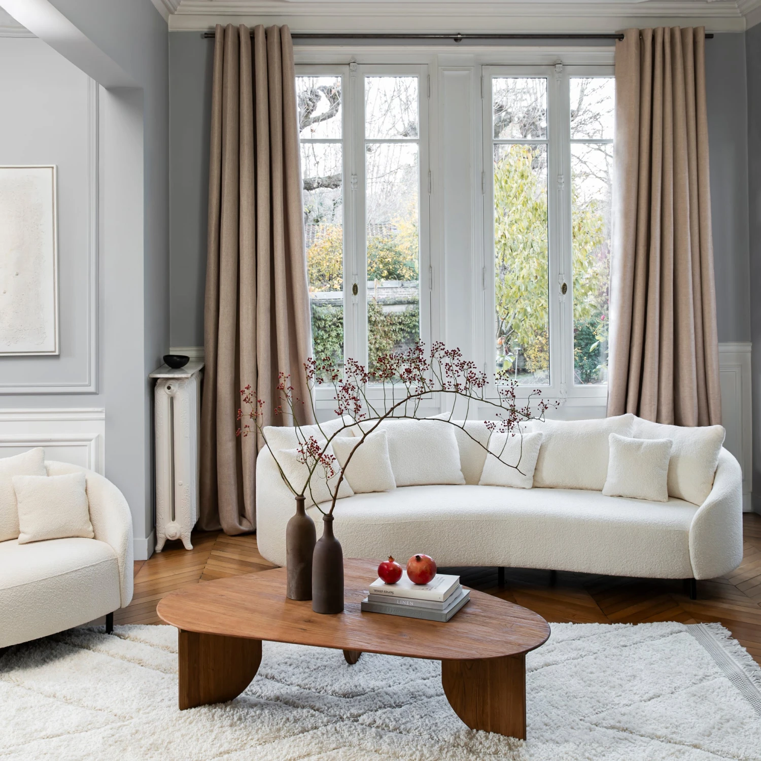 Rideau Oeillets Doublé Occultant COCONUT Osier 3 Rideau Oeillets Doublé Occultant COCONUT Osier – Image 3