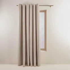 Rideau Oeillets Doublé Occultant COCONUT Osier 14 Rideau Oeillets Doublé Occultant COCONUT Osier -Décoration & meubles pour la maison rideau oeillets double occultant COCONUT 008326 N2 4