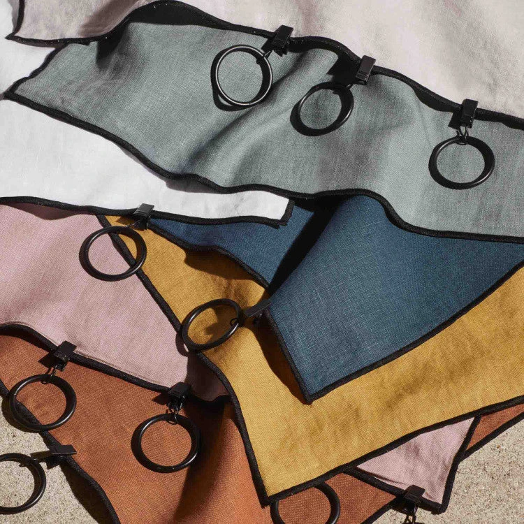 Rideau Panneau CARLINA Pétrole Et Bourdon Noir 11 Rideau Panneau CARLINA Pétrole Et Bourdon Noir – Image 11