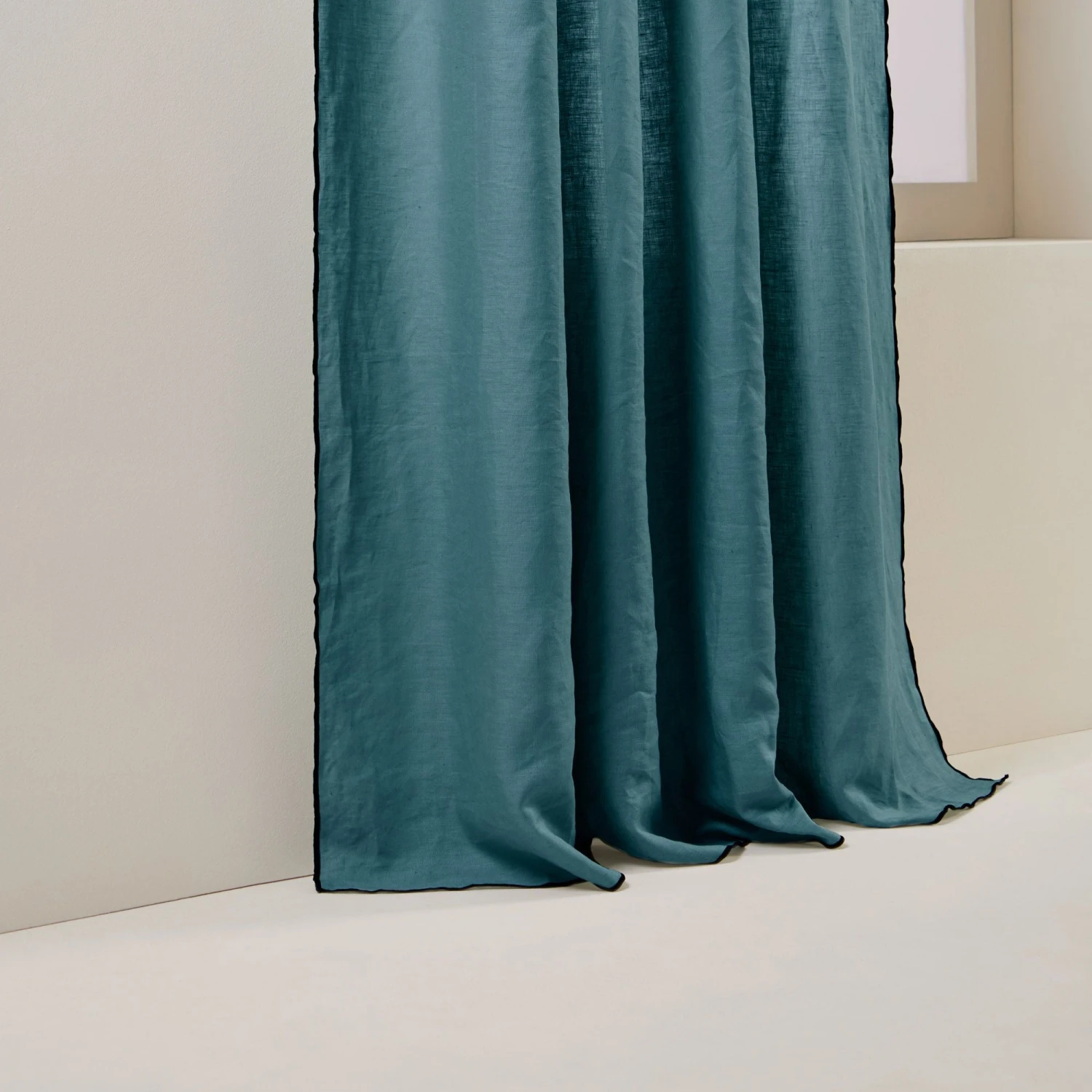 Rideau Panneau CARLINA Pétrole Et Bourdon Noir 8 Rideau Panneau CARLINA Pétrole Et Bourdon Noir – Image 8