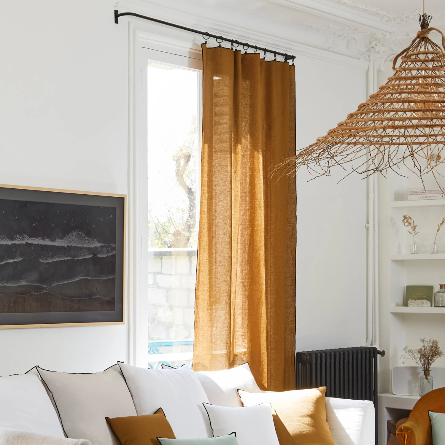 Rideau Panneau CARLINA Bronze Et Bourdon Noir 4 Rideau Panneau CARLINA Bronze Et Bourdon Noir – Image 4