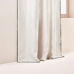 Rideau Panneau CARLINA Calcaire Et Bourdon Noir -Décoration & meubles pour la maison rideau panneau CARLINA 006409 N2G 6