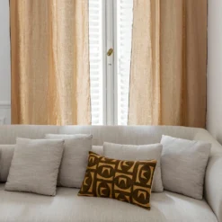 Rideau Panneau CARLINA Sable Et Bourdon Noir -Décoration & meubles pour la maison rideau panneau CARLINA 006409 N4G 2