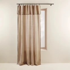 Rideau Panneau CARLINA Sable Et Bourdon Noir -Décoration & meubles pour la maison rideau panneau CARLINA 006409 N4G 4