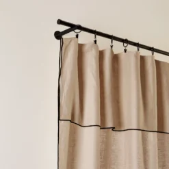 Rideau Panneau CARLINA Sable Et Bourdon Noir -Décoration & meubles pour la maison rideau panneau CARLINA 006409 N4G 5