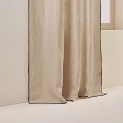 Rideau Panneau CARLINA Sable Et Bourdon Noir -Décoration & meubles pour la maison rideau panneau CARLINA 006409 N4G 6