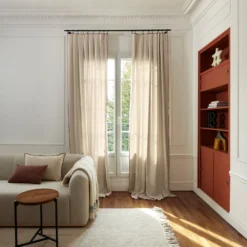 Rideau Panneau GHABY Naturel Et Bourdon En Dégradé -Décoration & meubles pour la maison rideau panneau GHABY 008906 N3 1