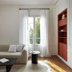 Rideau Panneau GHABY Blanc Et Bourdon En Dégradé -Décoration & meubles pour la maison rideau panneau GHABY 008906 W 1