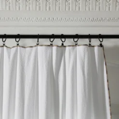 Rideau Panneau GHABY Blanc Et Bourdon En Dégradé