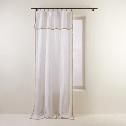 Rideau Panneau LALITA Blanc Et Jaune Indien -Décoration & meubles pour la maison rideau panneau LALITA 007575 WN 4