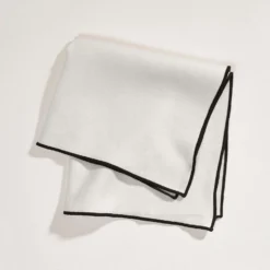 Serviette De Table CARLINA Calcaire Et Bourdon Noir