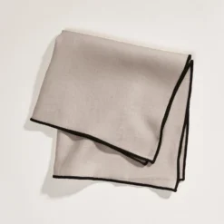 Serviette De Table CARLINA Ficelle Et Bourdon Noir