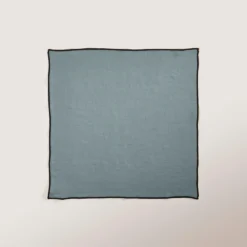 Serviette De Table CARLINA Vert De Gris Et Bourdon Noir 10 Serviette De Table CARLINA Vert De Gris Et Bourdon Noir -Décoration & meubles pour la maison serviette de table CARLINA 006405 V4G 5