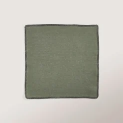 Serviette De Table NINO Kaki Grisé Et Feston Noir 9 Serviette De Table NINO Kaki Grisé Et Feston Noir -Décoration & meubles pour la maison serviette de table NINO 007350 GVFG 5