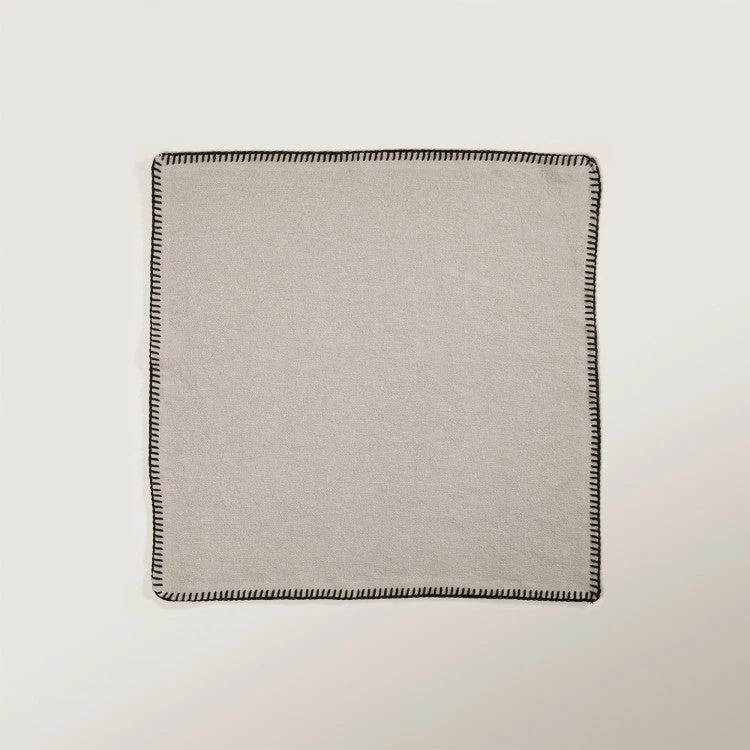 Serviette De Table NINO Ficelle Et Feston Noir 4 Serviette De Table NINO Ficelle Et Feston Noir – Image 4