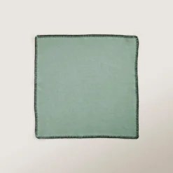 Serviette De Table NINO Vert De Gris Et Feston Noir 8 Serviette De Table NINO Vert De Gris Et Feston Noir -Décoration & meubles pour la maison serviette de table NINO 007350 V4FG 5