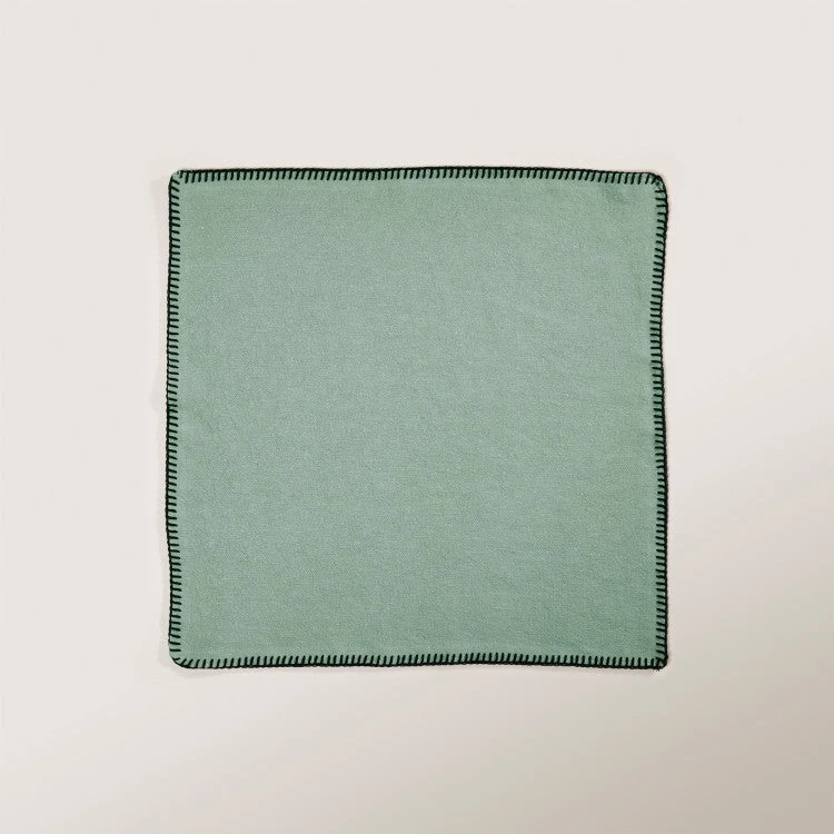 Serviette De Table NINO Vert De Gris Et Feston Noir 4 Serviette De Table NINO Vert De Gris Et Feston Noir – Image 4