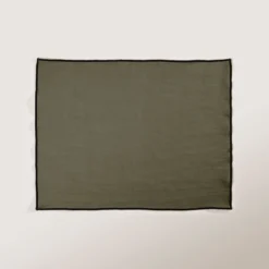 Set De Table CARLINA Kaki Grisé Et Bourdon Noir -Décoration & meubles pour la maison set de table CARLINA 006406 GVG 4